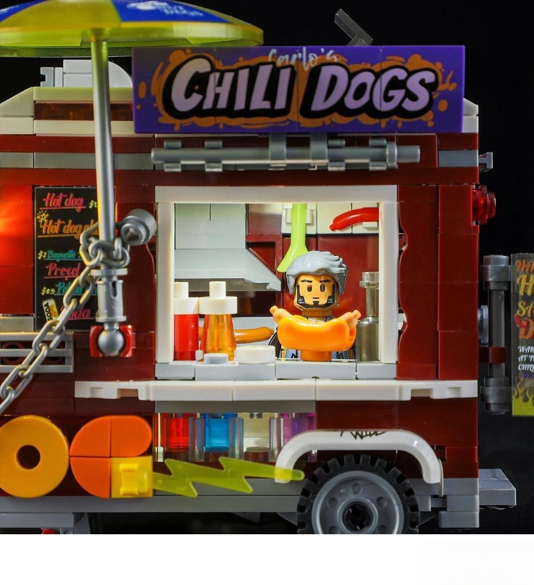 Lumibricks Street Fusion - Chili Dog Trailer Constructiespeelgoed thumbnail 3
