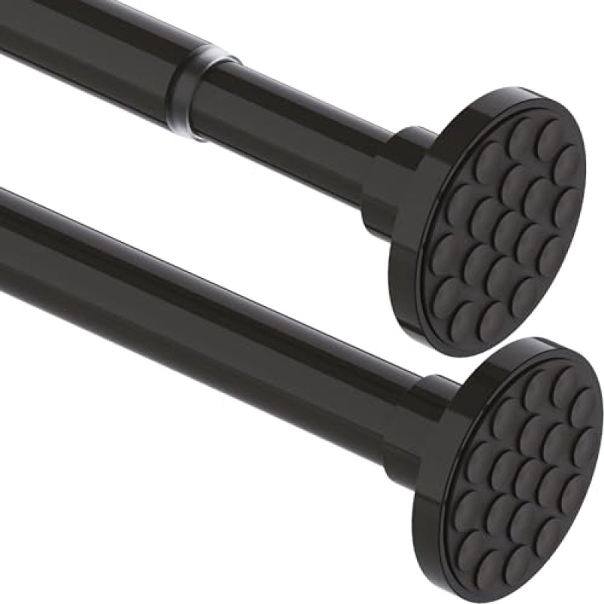 Gordijnstang zonder boren, uitschuifbaar telescopisch 85-155 cm, extra dik Φ32 mm, spanstang voor badkamer en slaapkamer, zwart
