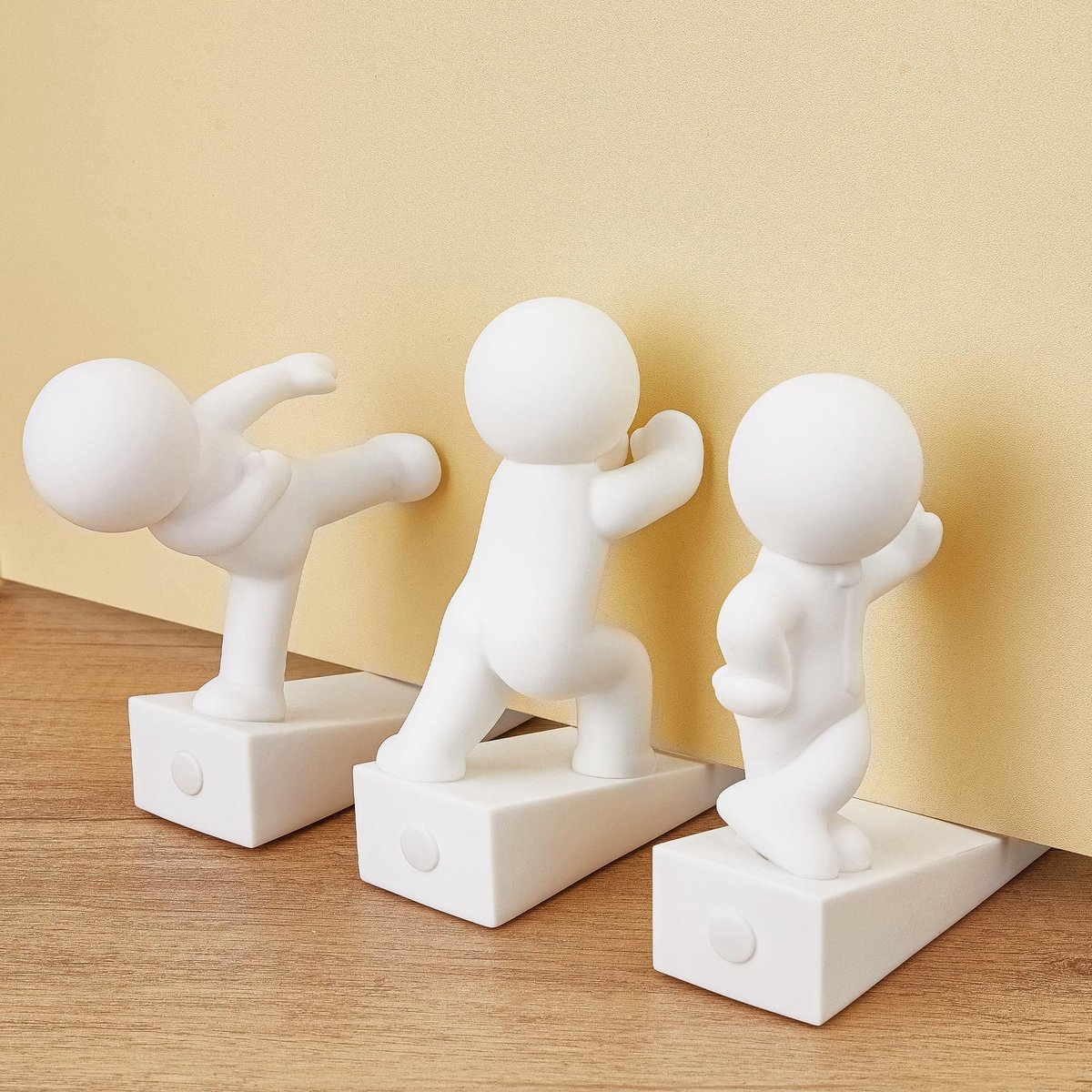 SnelShoppen - Schattige Deurstopper Set van 3, Decoratieve Deurwig voor Thuis en Kantoor, Gepatenteerde Deurstopper van Hoogwaardig Materiaal in Diver