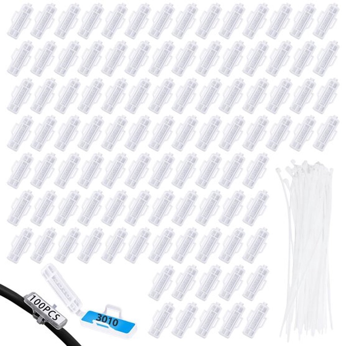 Kabelmarkering - Labelset - Waterproof - Transparant - Identificatie van Draden - 100 Stuks - Geschikt voor Elektriciteitswerk