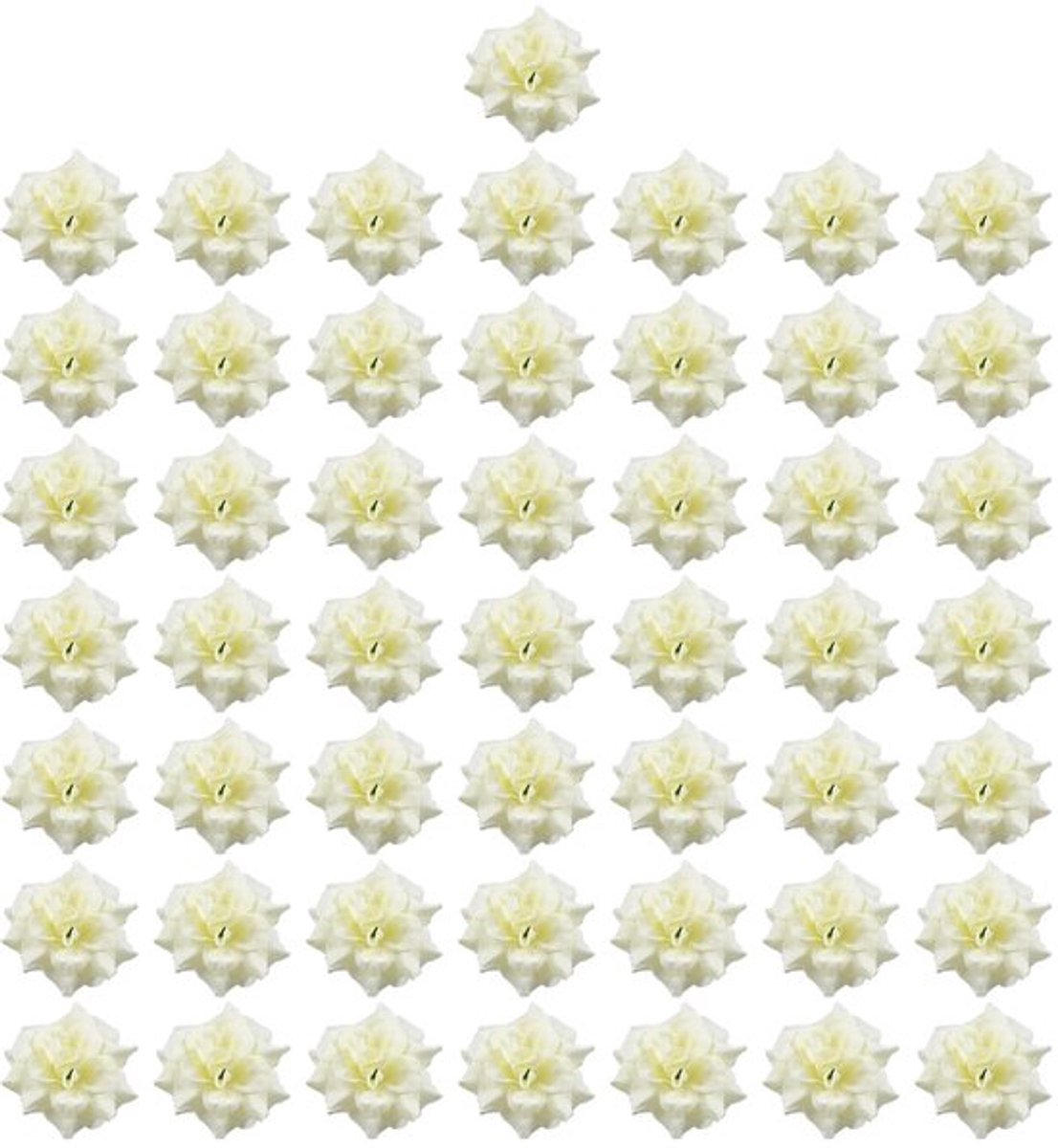 Kunstbloemen Goudkleurig - 50 Stuks - Rozenkoppen - Tafeldecoratie - Bruiloft - Knutselen 