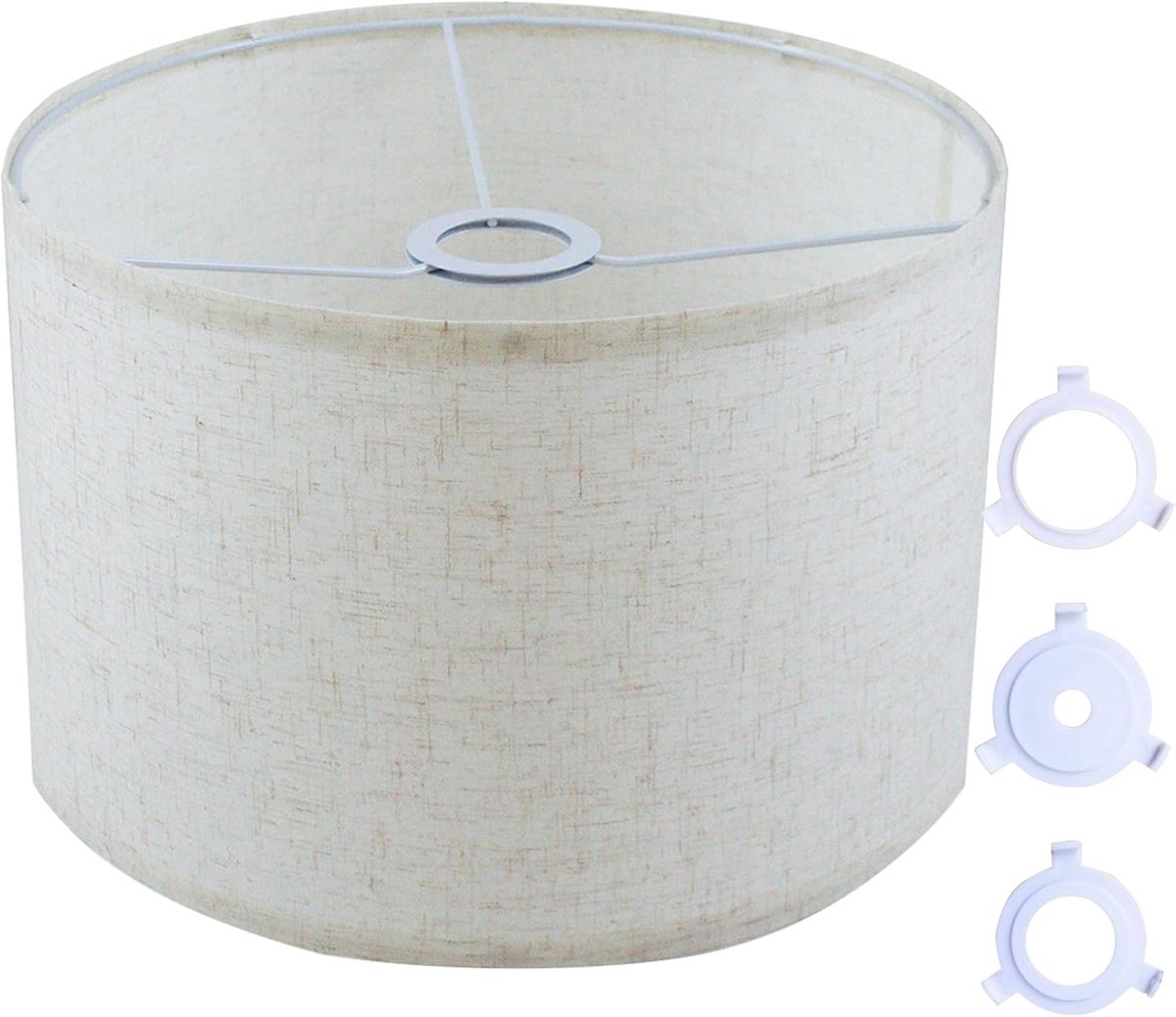 SnelShoppen - Fabric Lampshade, Linnen Kleur, Tafellamp, Wandlamp, Bedlamp en Vloerlamp, Natuurlijke Linnen Hardcover, Handgemaakte Lampenkappen met C