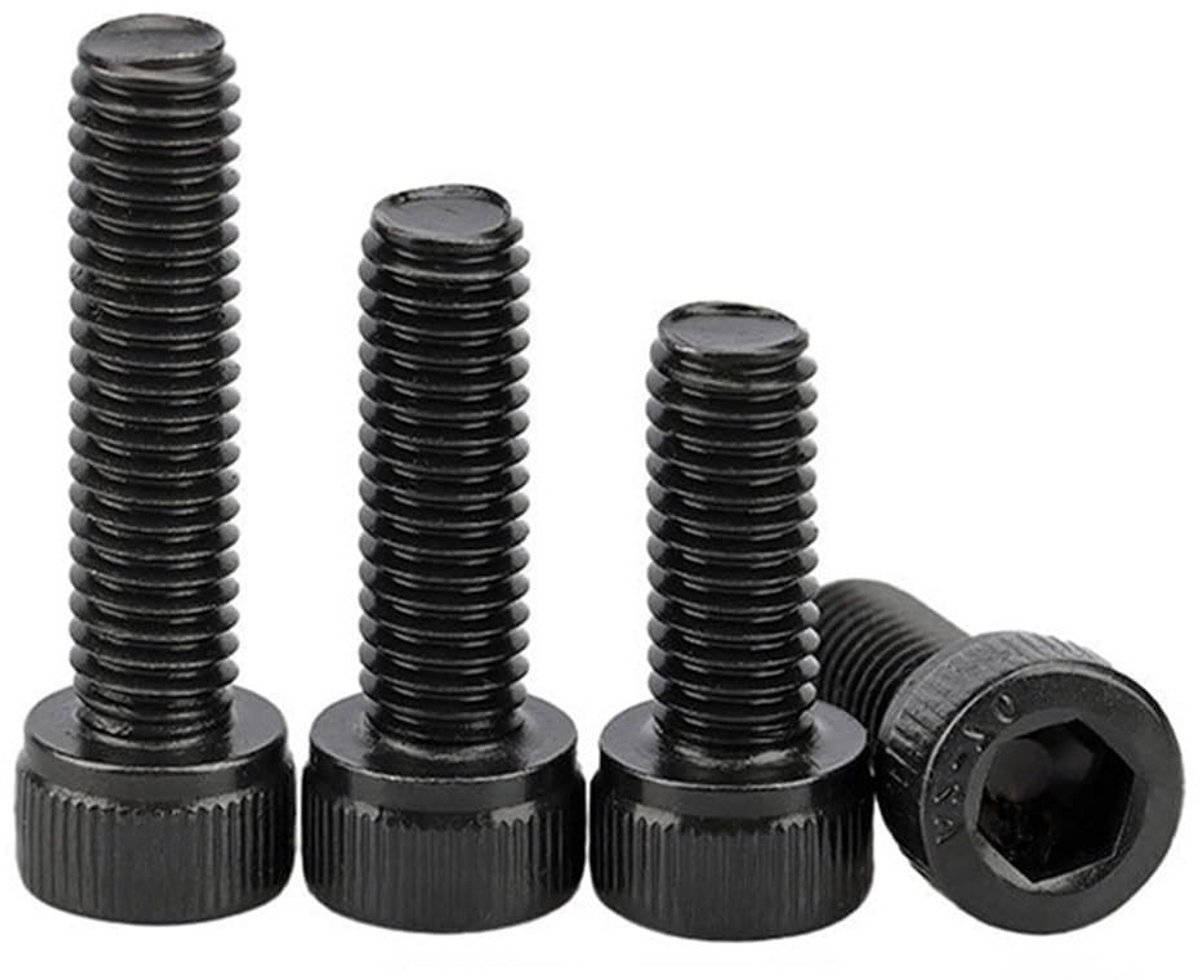 10 Stuks M3 X 6mm Zwarte Zeskantschroeven - Roestvrijstalen Bouten voor Meubelmontage en DIY Projecten