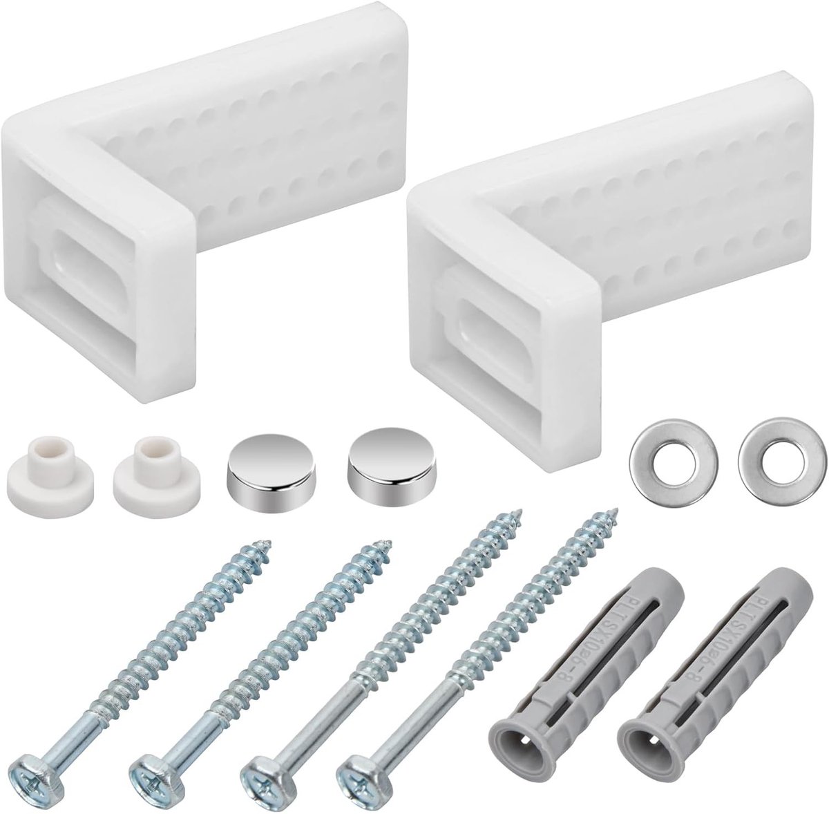 Toiletzitting Schroeven Set - Bevestigingsset Toiletbril - Toilet Reparatie - Corrosiebestendige Bouten - M6 - Wit