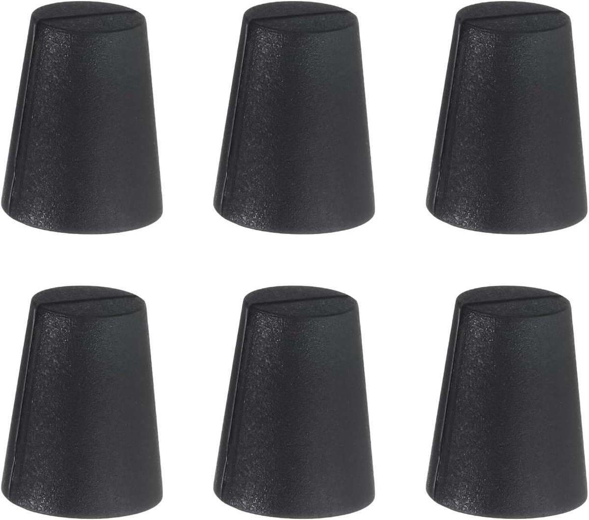 SnelShoppen - Pack van 6 Rubber Caps 11mm tot 16mm - Silicone Rubber Taper Caps - Hoge Temperatuur Weerstand - Zwart voor Gaten Stoppen - Perfect voor