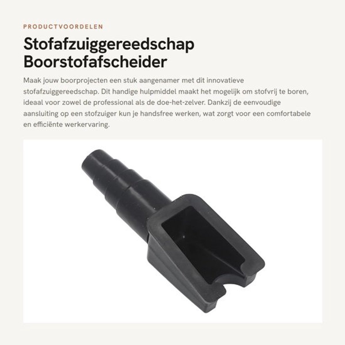 Boorstofafscheider Eenvoudig te gebruiken - Stofafzuiger - Gatenzaag - Boormachine - Compatibel met verschillende diameters - Handsfree werken