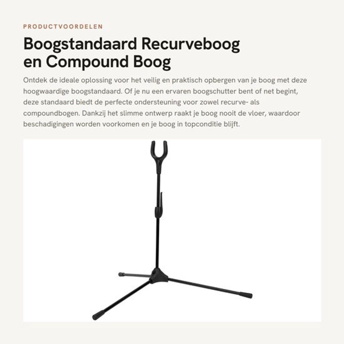 Boogstandaard Eenvoudig te monteren - Recurveboog - Compound boog - Lichtgewicht - Stabiele houder - Afmetingen 35 x 5 x 5,5 cm - Boogrek