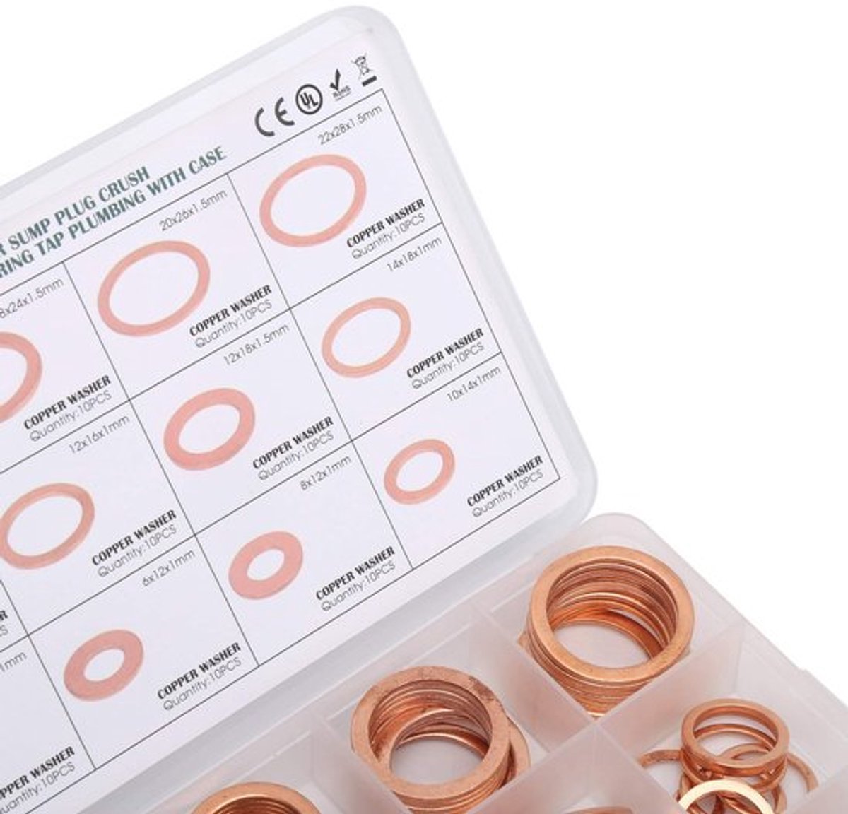 Rood Koperen O-vormige Pakkingset (150 stuks)
