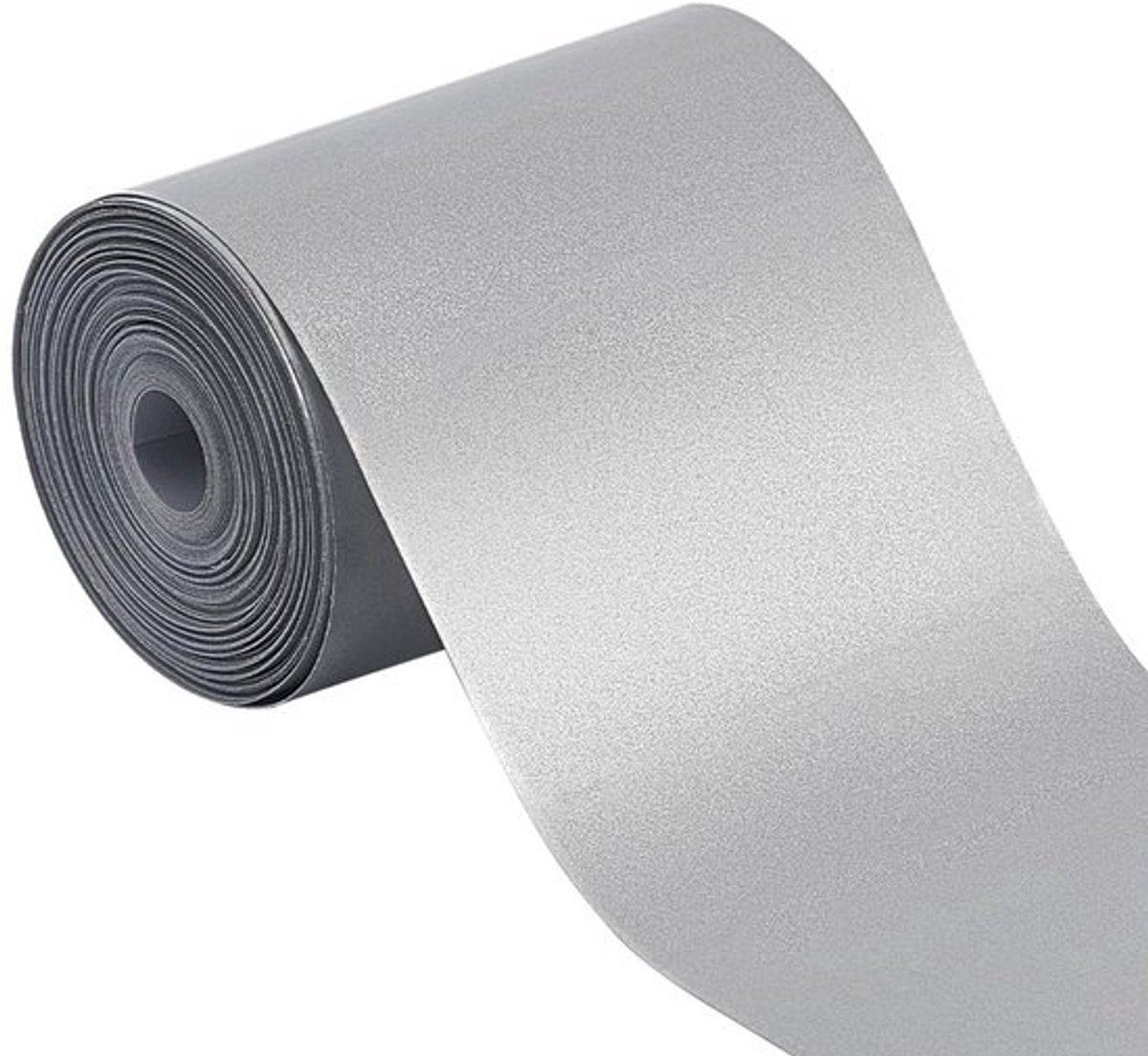 Reflecterende Tape - 10m x 50mm - Zilver - Geschikt voor Kleding - Warmteoverdracht - Polyester Materiaal - Eenvoudig te Gebruiken - Reflecterende Film