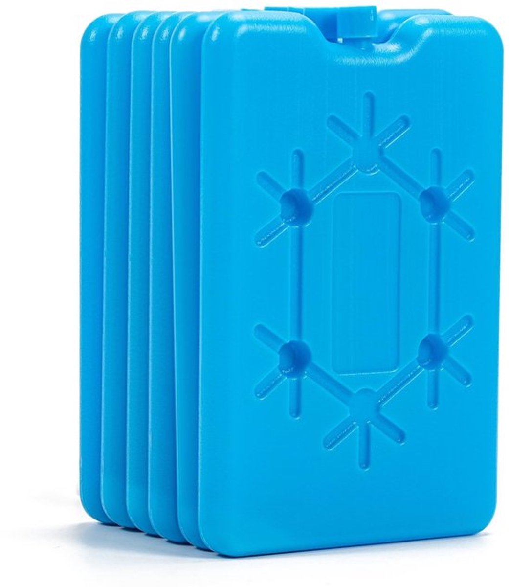 Koelaccu Set van 6 - Ultradunne Koelelementen - 200 ml - Platte Koelelementen - 12 Uur Koeling - Ideaal voor Koelbox/Koeltas - Koelelement