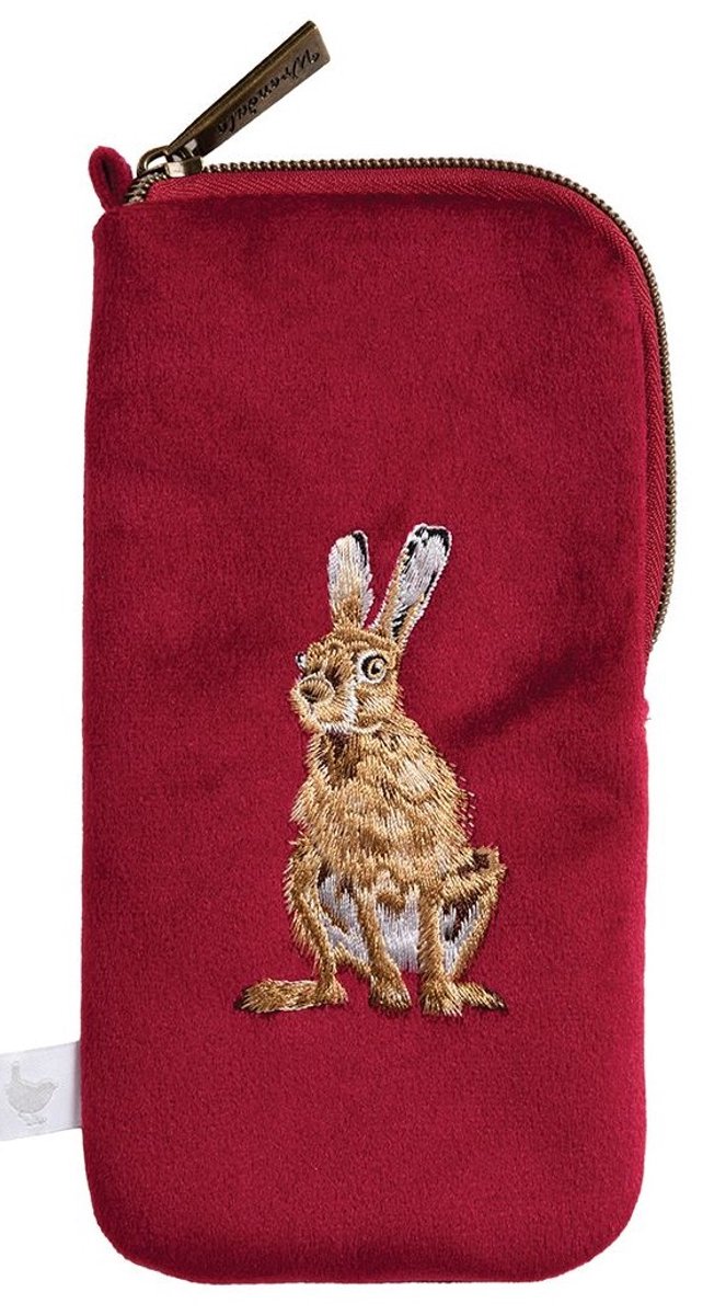 Brillenetui Wrendale - 'Golden Hour' Hare Embroidered Glasses Pouch