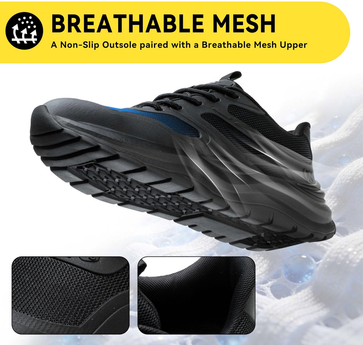 SnelShoppen - Veiligheidsschoenen met Stalen Neus voor Heren en Dames - Lichtgewicht Waterdicht Ademende Werkschoenen - Antislip Sportief Comfortabele