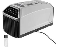 VEVOR Mobiele Airconditioner 440W, 3340 BTU Draagbare Airconditioner, Mobiele Airconditioner met Afvoerslang, Afstandsbediening, 24-uurs Timer, Camping Airconditioner met 150m³/u Luchtstroom voor Campers, Tenten, Vrachtwagens, Donkergrijs
