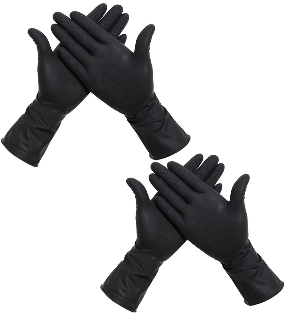 Dikke Herbruikbare Rubber Handschoenen voor Haarverf en Salongebruik - 2 Paar, Ideaal voor Professionele Stylisten en Thuisgebruik