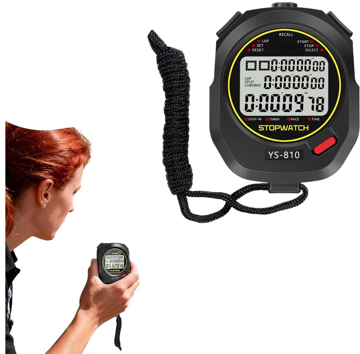 CRLYN® Interval Timer - Stopwatch - Gym Timer