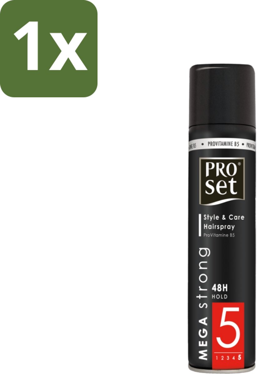 1 x Proset - Haarspray - Mega Strong - 48 uur Werking - 300 ml - Haarspray - 48 Uur Hold - Mega Strong - Volume - Gezond Haar
