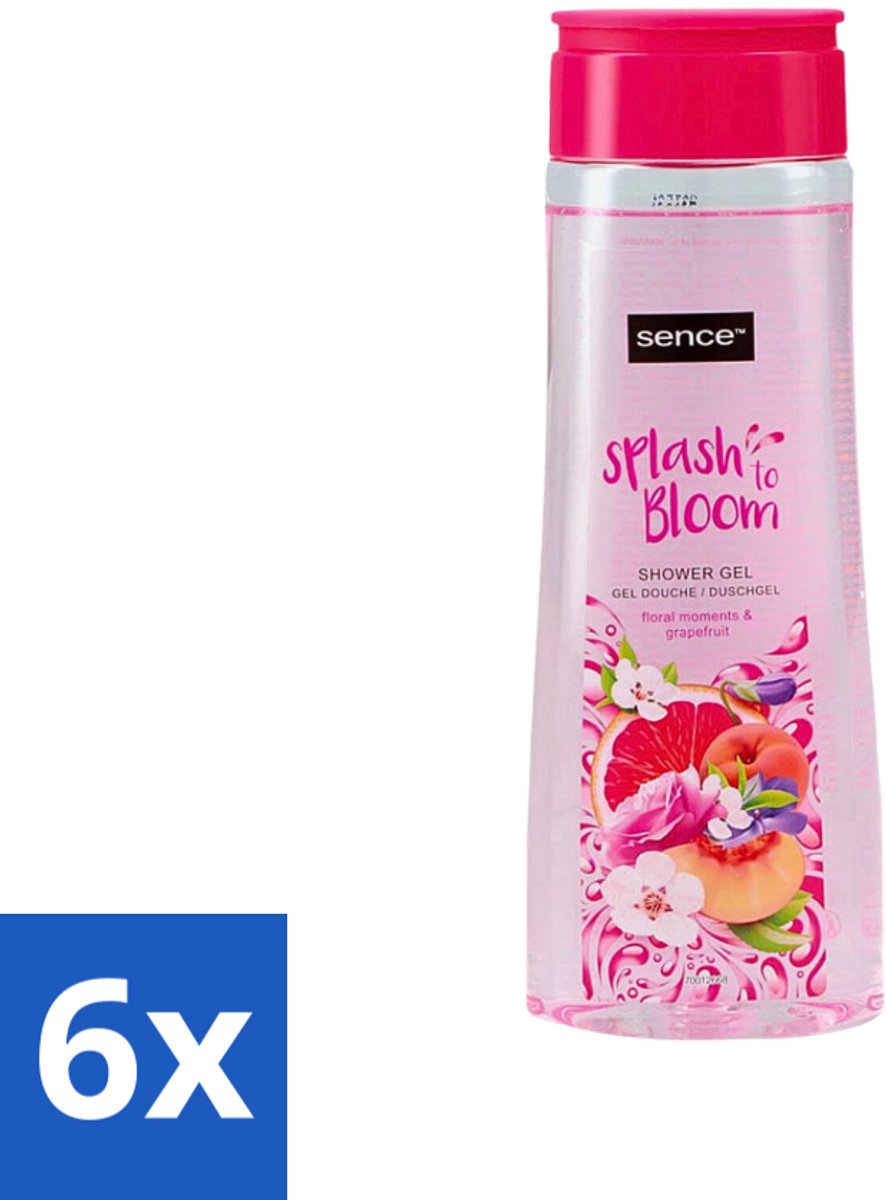 6 x Sence - Floral Moments & Grapefruit - Douchegel - Fris & Fruitig - 300 ml - Douchegel - Grapefruit - Bloemige Geur - Fris - Fruitig