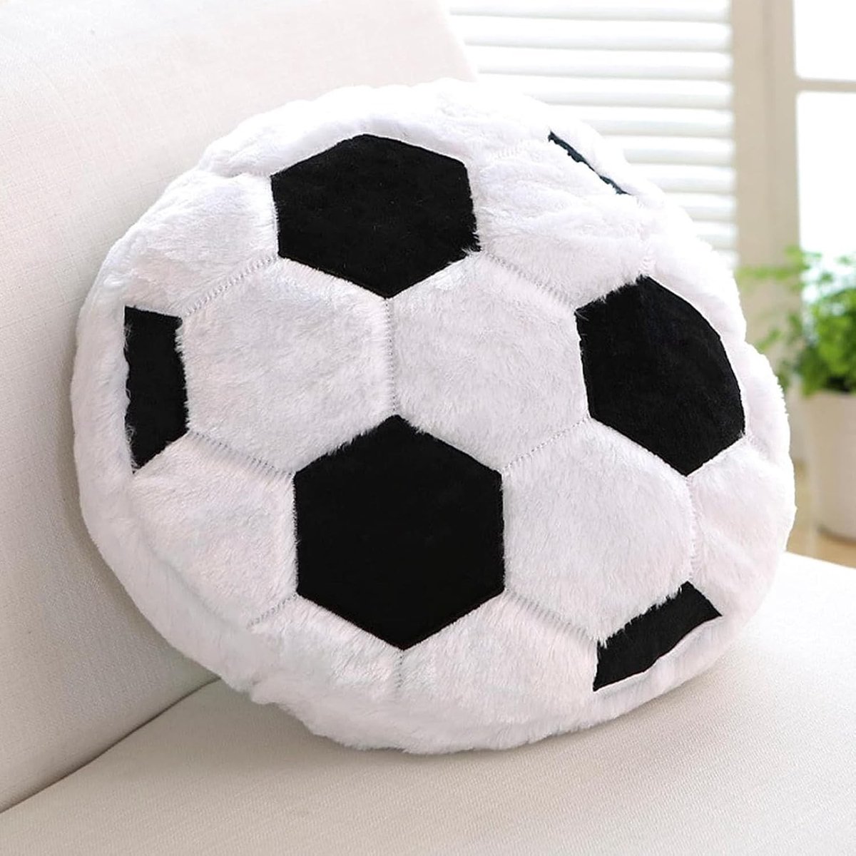 Zachte Voetbal Pluche Kussen voor Decoratie en Cadeau, Creatief voor Verjaardagsfeest, 45 x 45 cm