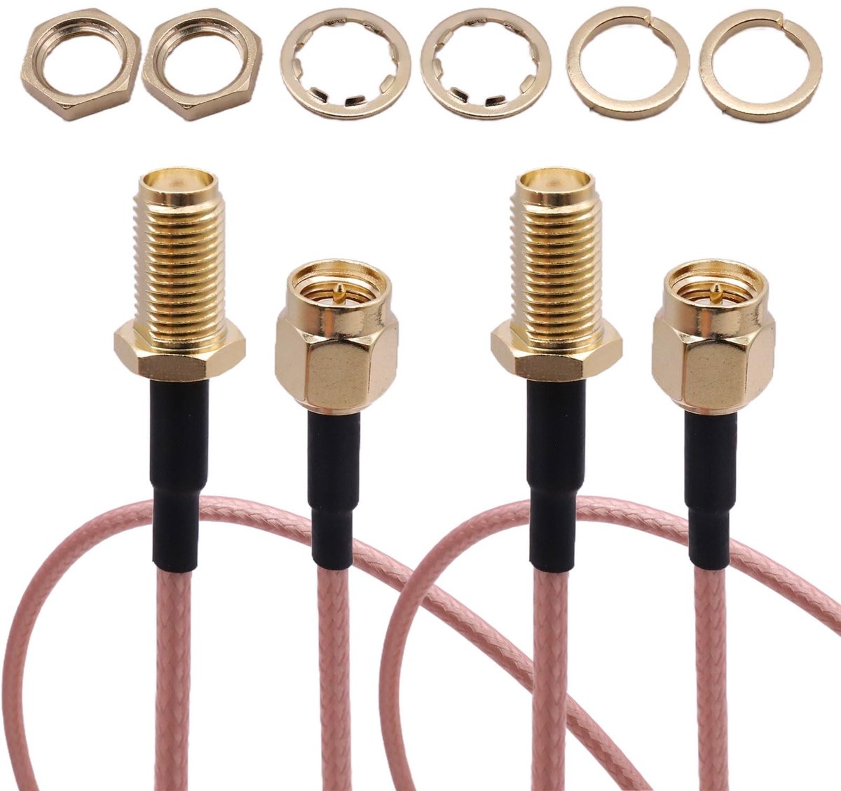 Elzusha - Set van 2 SMA Antenne Extensiekabels voor 4G LTE