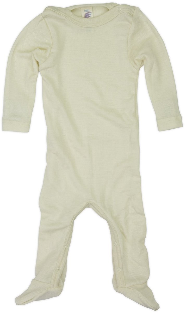 Elzusha - Baby Sleepsuit - 100% Merino Wol - Natuurlijke Kleur