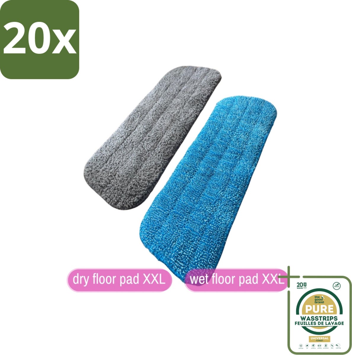 20 x NIMBUS Magic Vloerdoekjes Navulling 2 stuks per verpakking - Grootverpakking - Vloer Reinigen - Droge Reiniging - Nat Reinigen - Schoonmaken - Dweildoeken