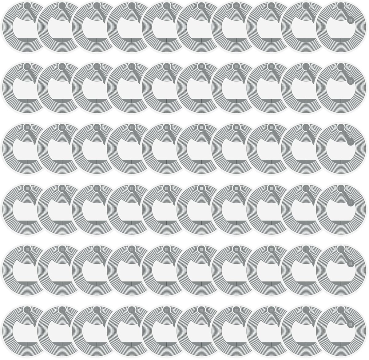Elzusha - 60 NFC Labels voor Productidentificatie en Controle