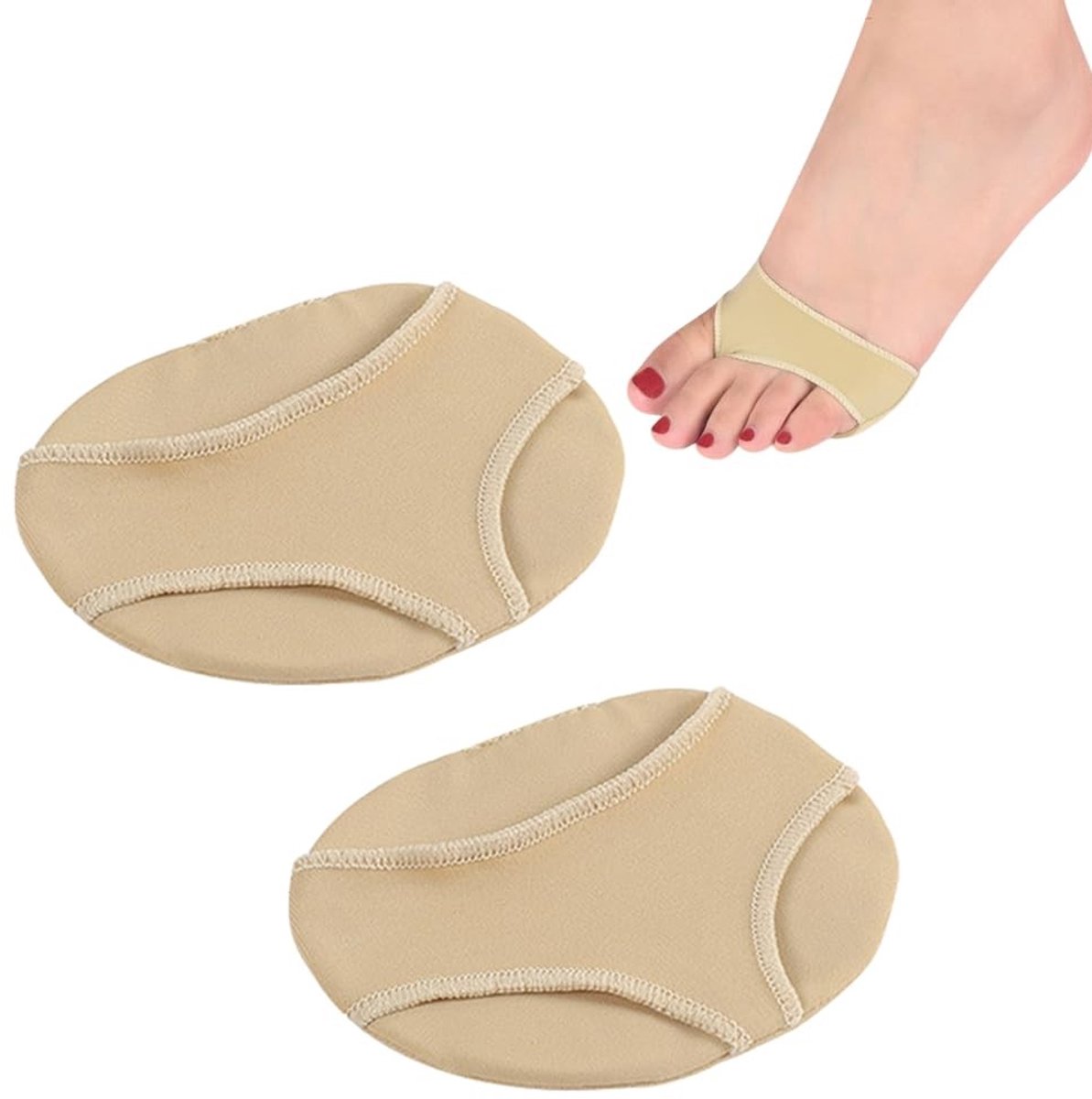 Elzusha- Middenvoetkussen comfortabel - Voetkussentjes - Eeltkussen - Voetinlegzool - Ademend materiaal - Zachte stof - Voetkussen