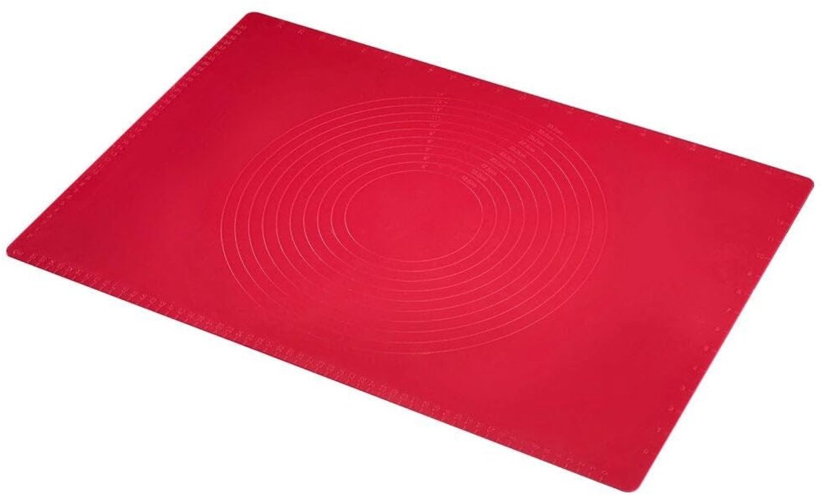 Elzusha - Roll out mat voor deeg - Siliconen - Rood