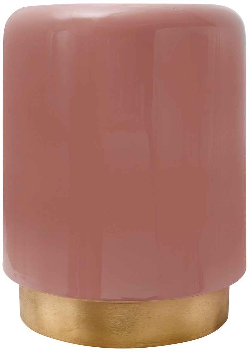 Padiro ronde bijzettafel Ø 35 x 44,5 cm - roze - Modern Art-Déco Glamour Look - ijzer - handgemaakt