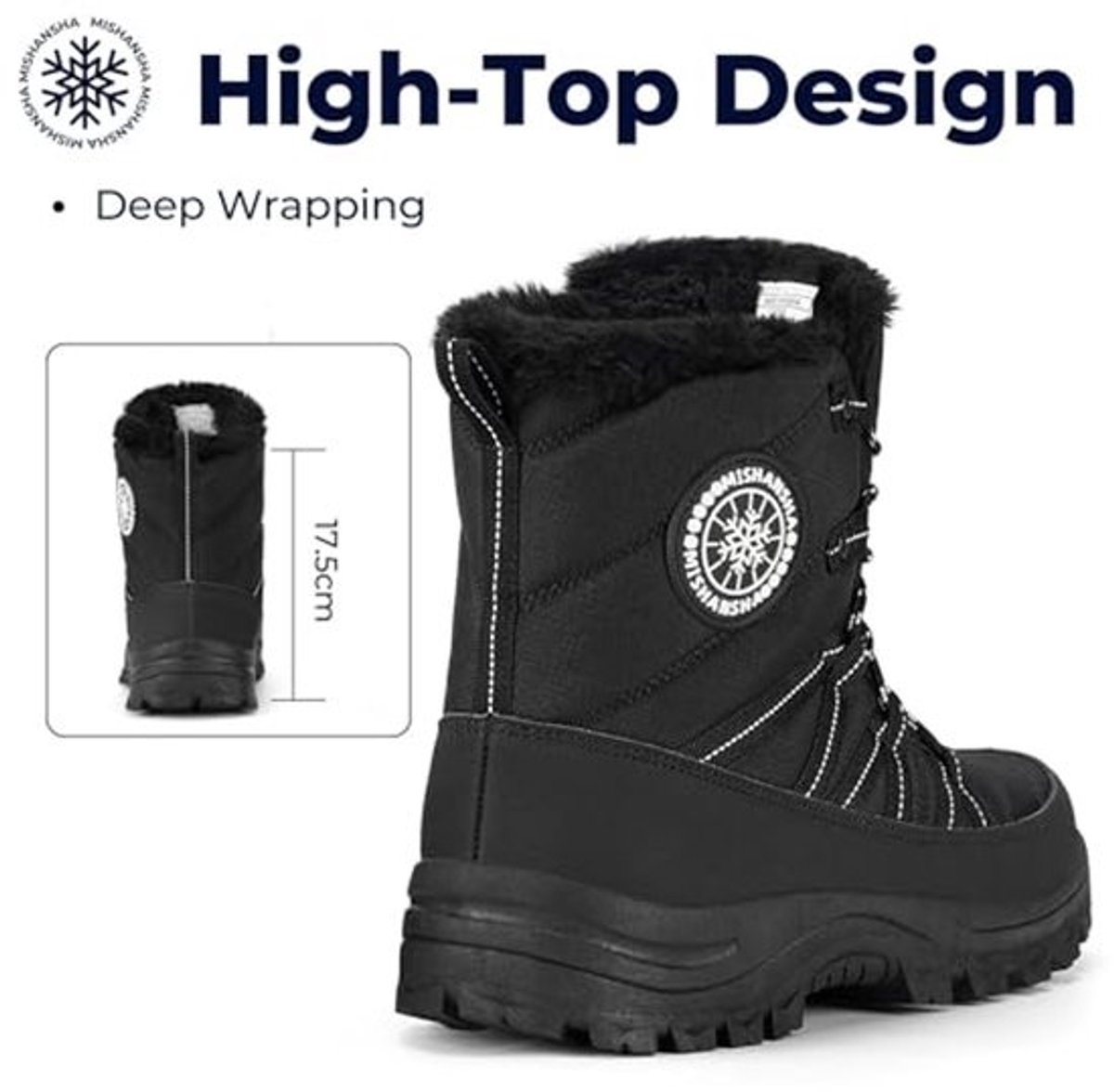 Dames Winterlaarzen, Gevoerde Sneeuwboots, Warme Outdoor Winterlaarzen, Maat 36-42