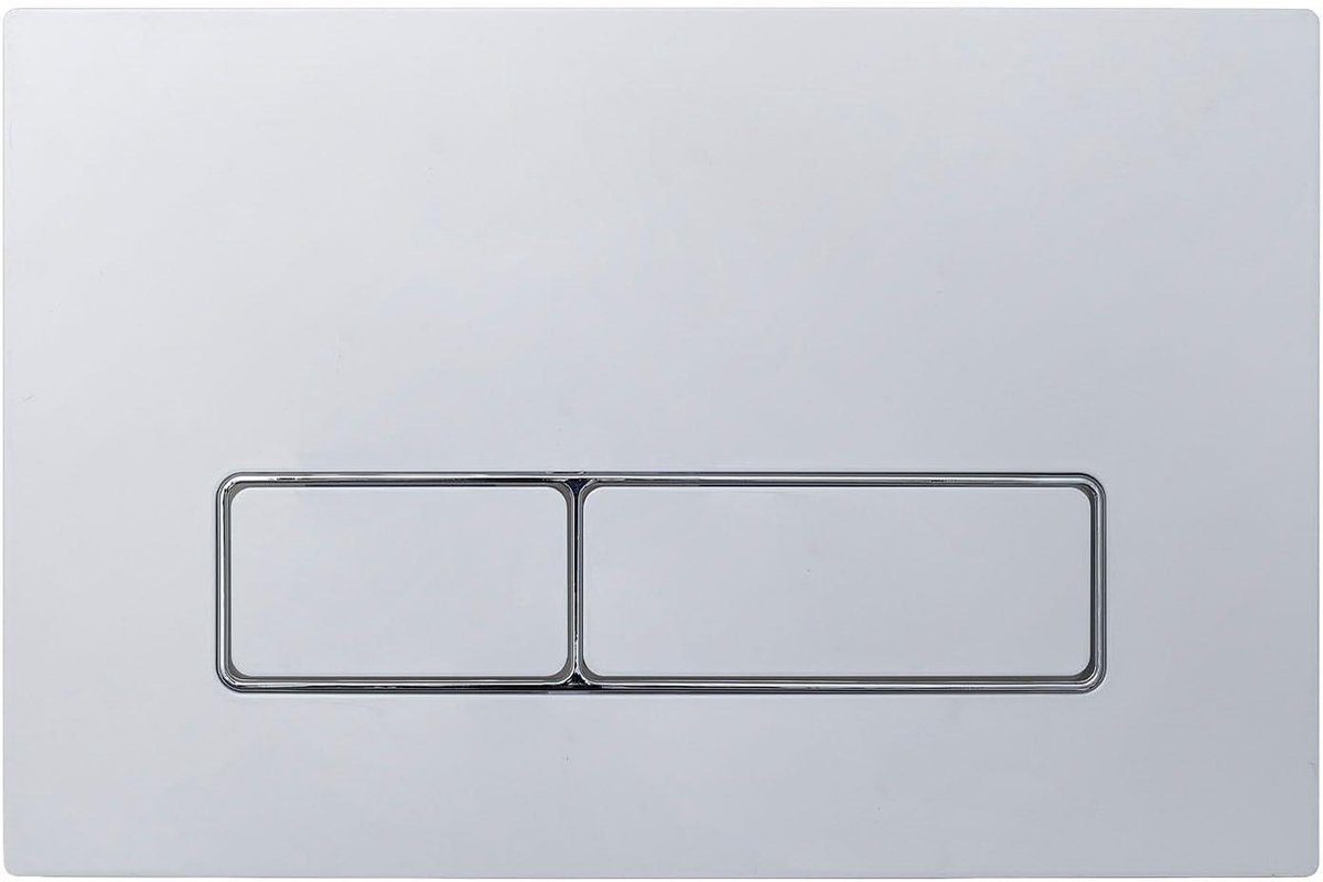 WC Aandrijfplaat - Dubbele Spoelplaat - Toilet Onderhoud - Hoge Compatibiliteit - 245 x 164 mm - Chroom