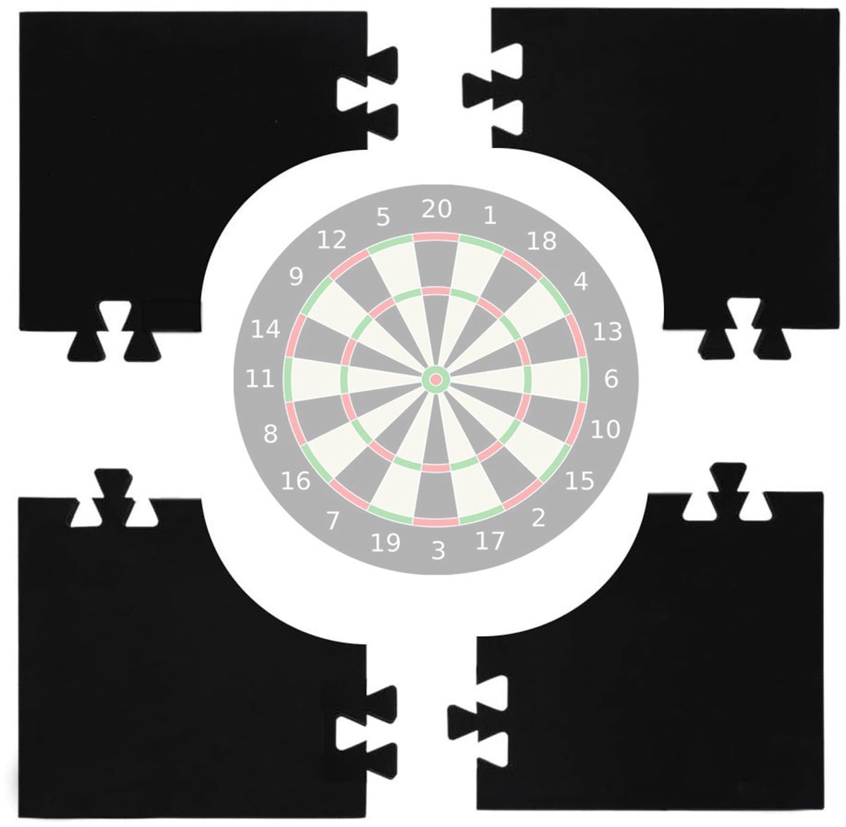 Elzusha - Dart Surround Wandbescherming - Dartbord Beschermring