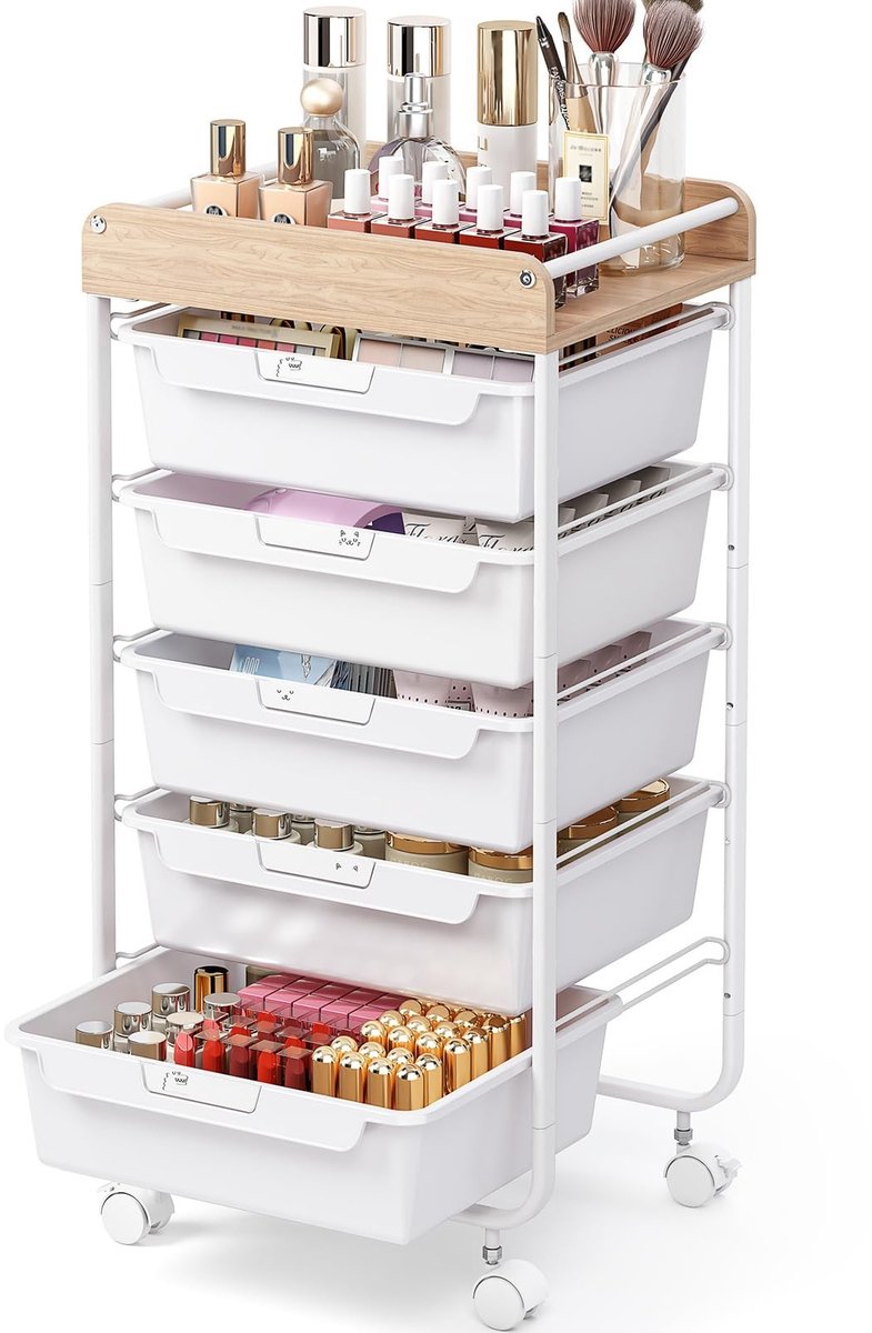 Elzusha - Multifunctionele Trolley met 5 Lades voor Organisatie