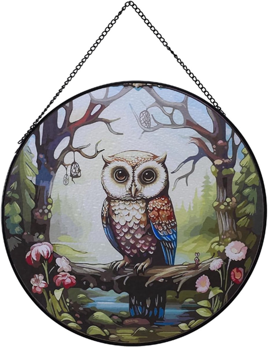 Elzusha - Hanger met Uil en Tak voor Raamdecoratie