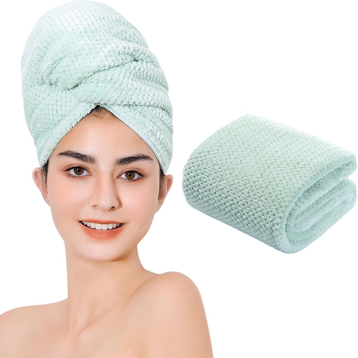 Elzusha - Microvezel Haarhanddoek, Sneldrogend en Ultra Absorberend, 50 x 100 cm