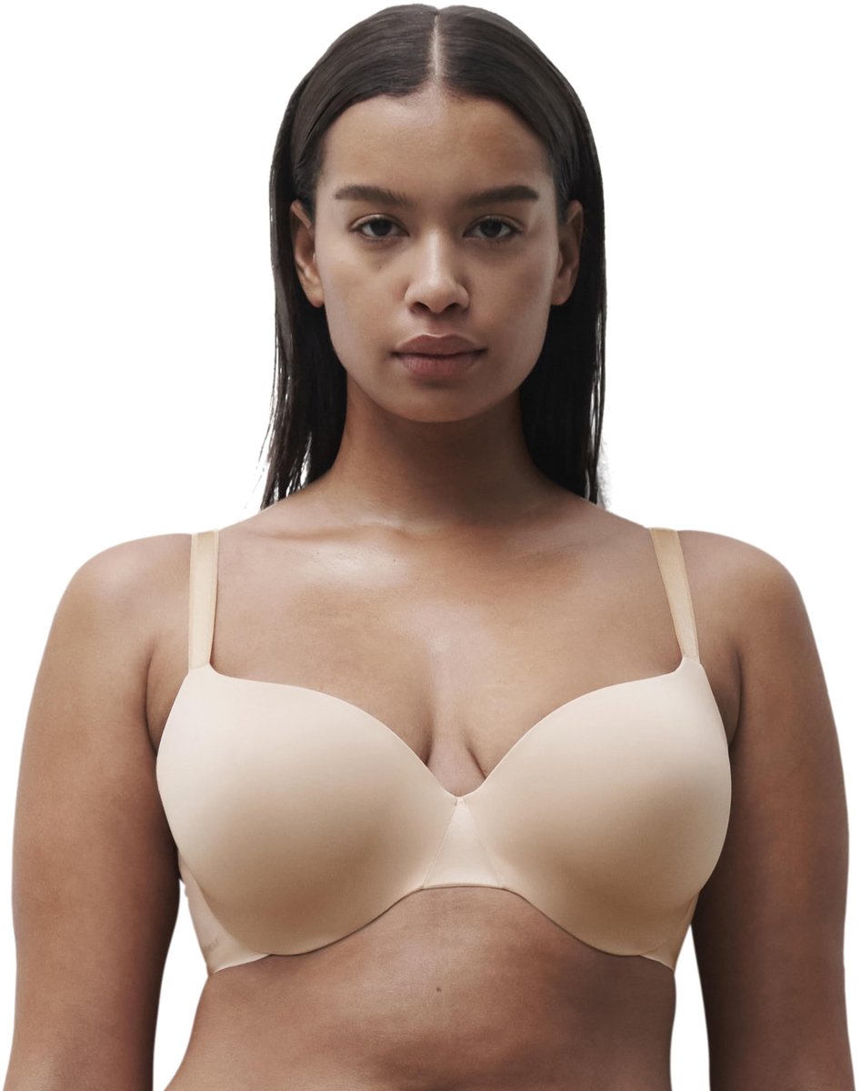 Elzusha - Dames T-Shirt Bh - Volledige Bedekking - Beige