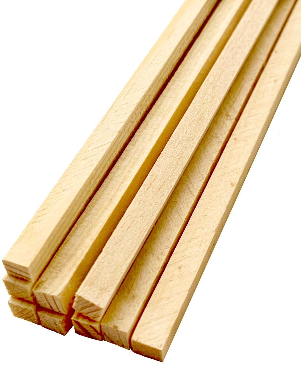 Elzusha - Houten Sticks Vierkant 400 x 4 x 4 mm voor Suikerspin en Creatieve Projecten (Pack van 500)