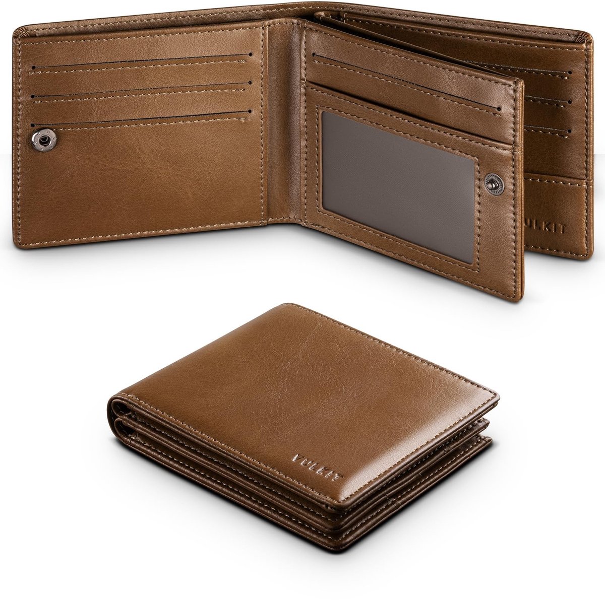Elzusha - Bifold Herenportemonnee met RFID Bescherming en Grote Capaciteit