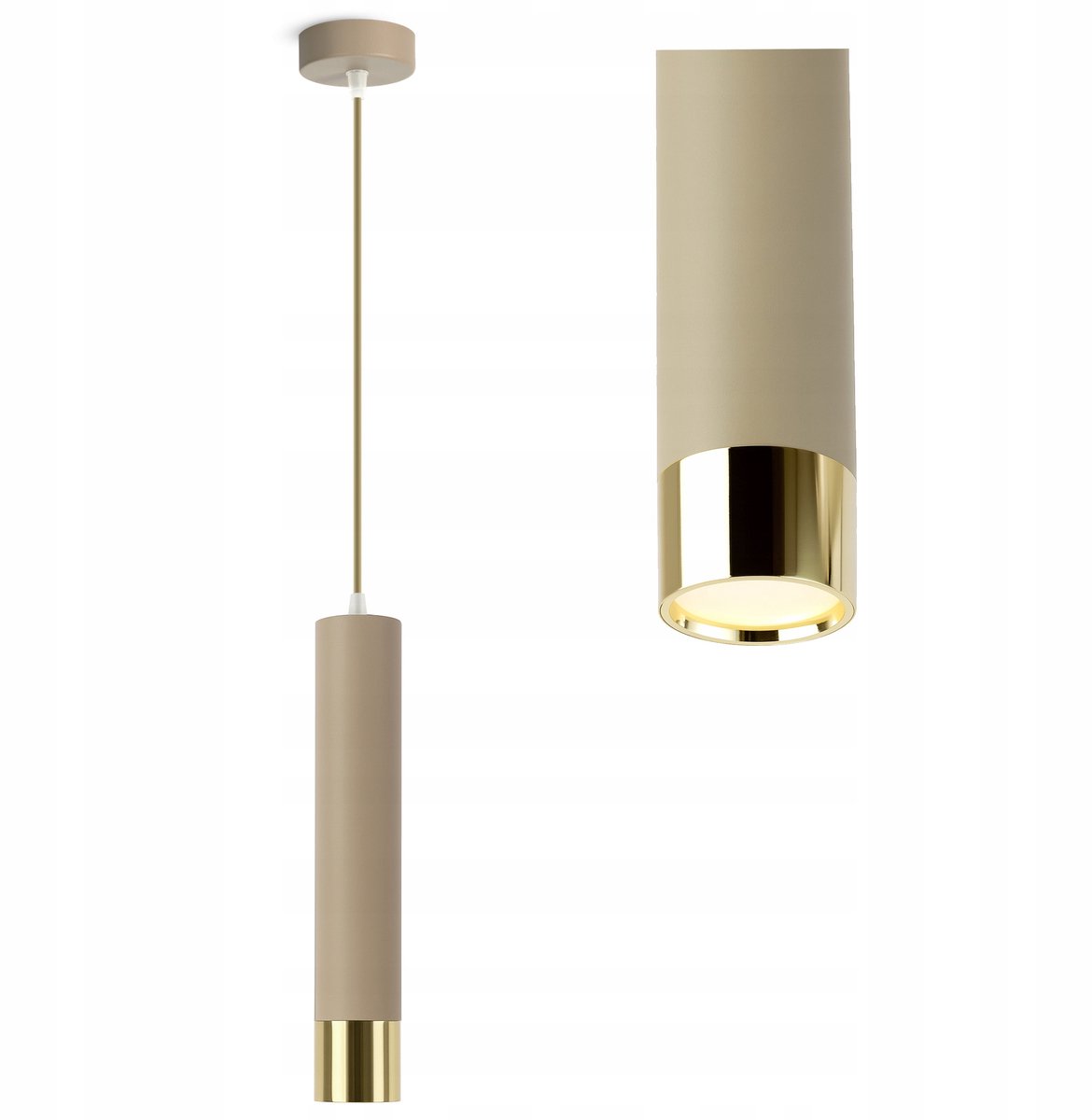 Kashmir Beige Plafondlamp met Goud, LED, 75cm, GU10