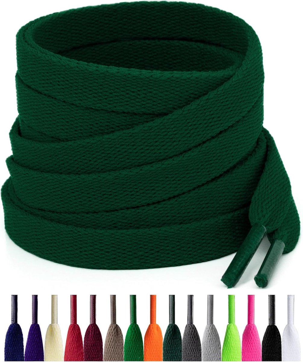 2 paar platte schoenveters, 8 mm vervangende schoenveters voor sneakers, hardloopschoenen, sportschoenen - ShopVlot