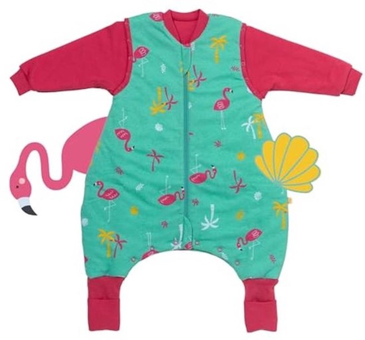 Baby-slaapzak met Voeten van Organisch Katoen, 2.5 Tog, Geschikt voor Lengte 60-70 cm, All-Seizoenen Slaapzak voor Kinderen