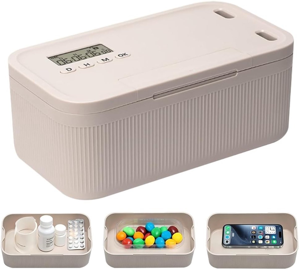 Veilige Tijdsloten Box voor Mobiele Telefoons, Lockable Box met Timer voor Alcohol en Ongewenste Verleidingen, Ideaal voor Werk en Kinderen