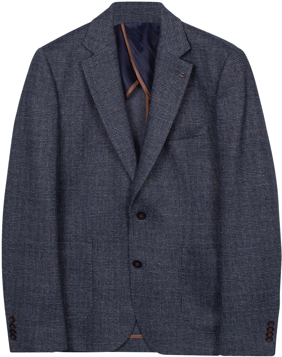 Giordano – Pietro – Heren – Blazer – Ruit – Modern fit – Colbert – Navy – 622631-60