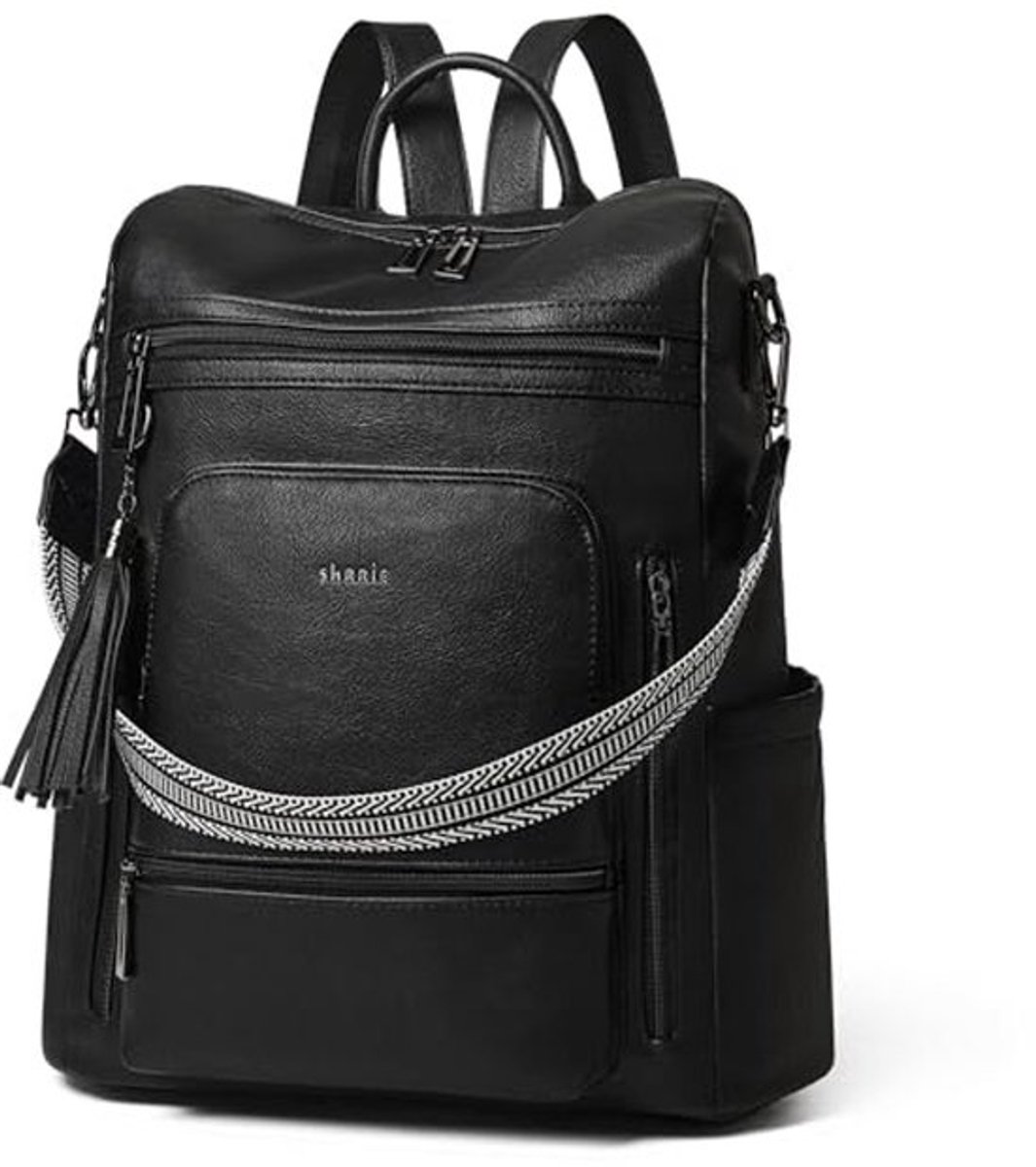 Leren Vegan Laptop Rugzak 15,6 inch voor Dames - Modieuze Werk- en Reistravel Handtas