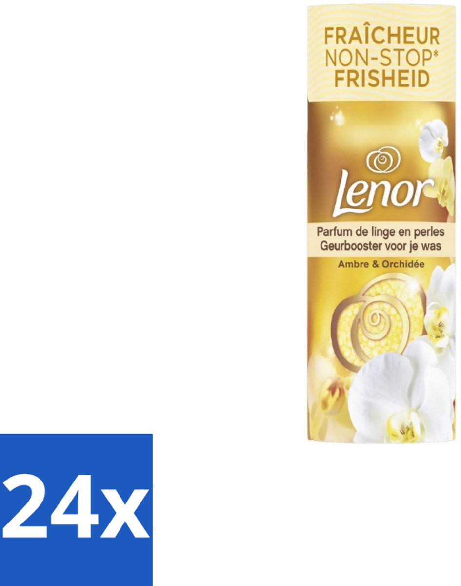 24 x Lenor – In-Wash Geurbooster – Gouden Orchidee - 19 wasbeurten - Geurbooster - Wasgeur - Amber En Orchidee - Wasparfum - Kledinggeur