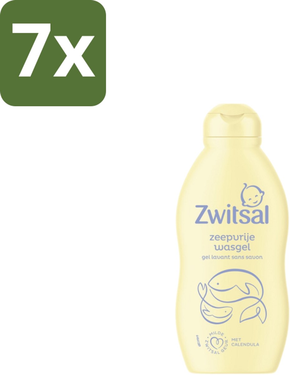 Zwitsal Zeepvrije Wasgel 200 ml - Bulkverpakking - 7 stuks