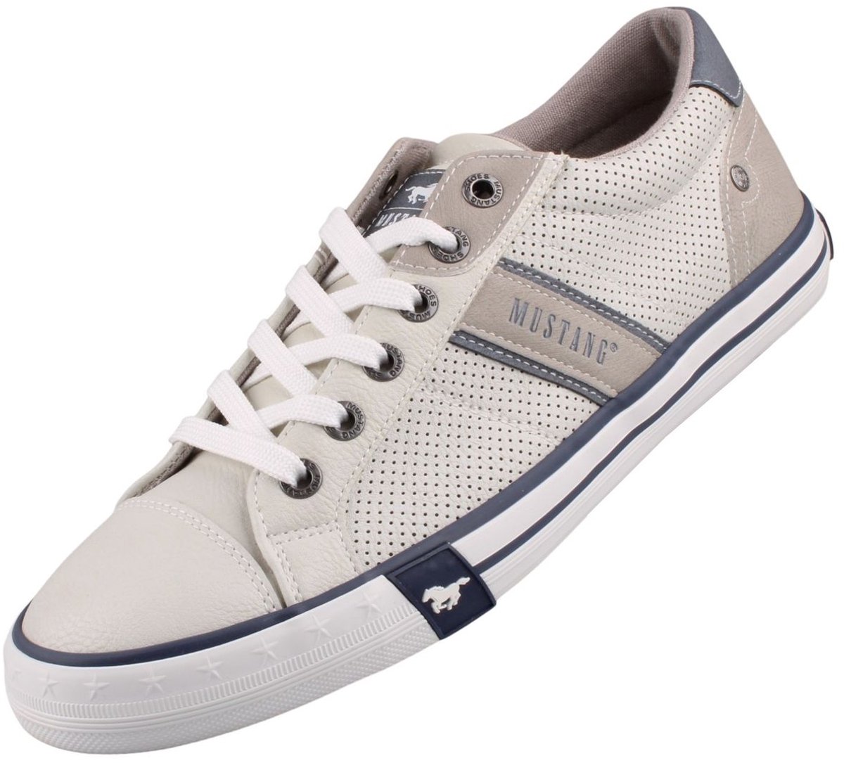 Mustang heren sneaker van canvas blauw