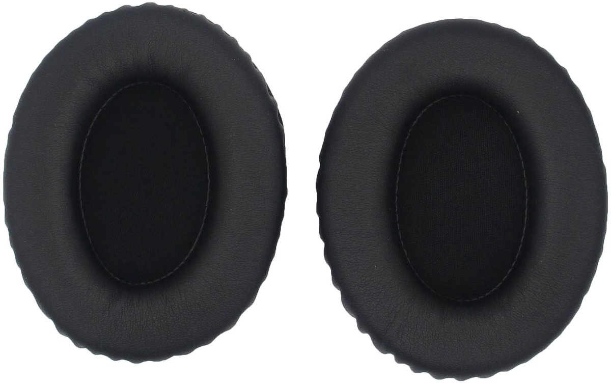 Premium 90x70mm Ovale Proteïne Lederen Oorkussens - Zwart (2 Stuks)