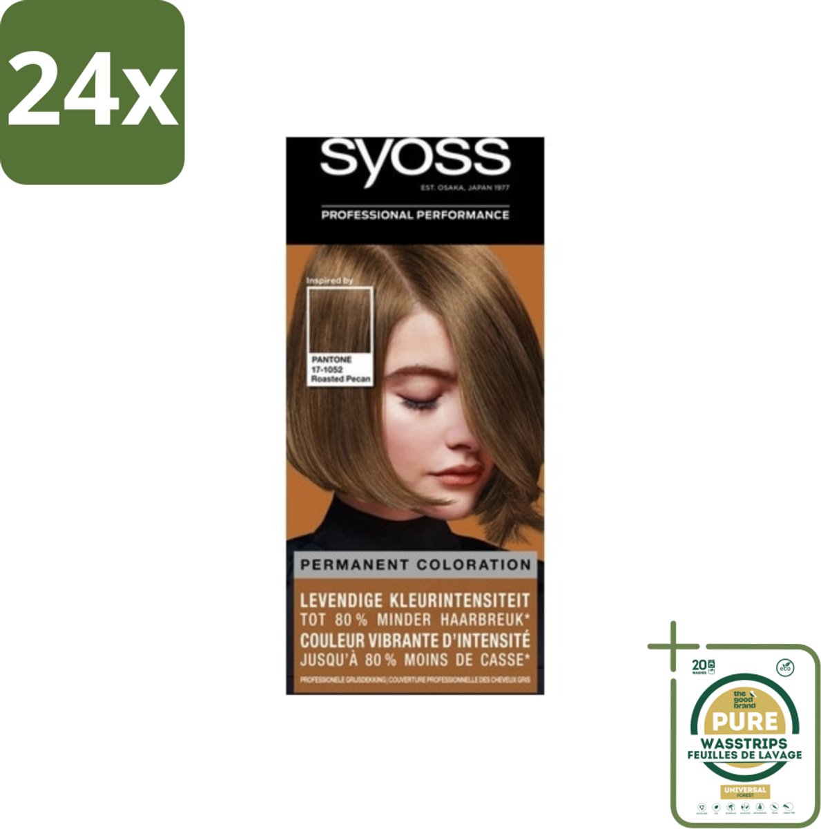 Syoss - Haarverf - Pantone 6-66 Roasted Pecan - 1 Haarkleuring - Voordeelverpakking - 24 stuks - Syoss - Pantone