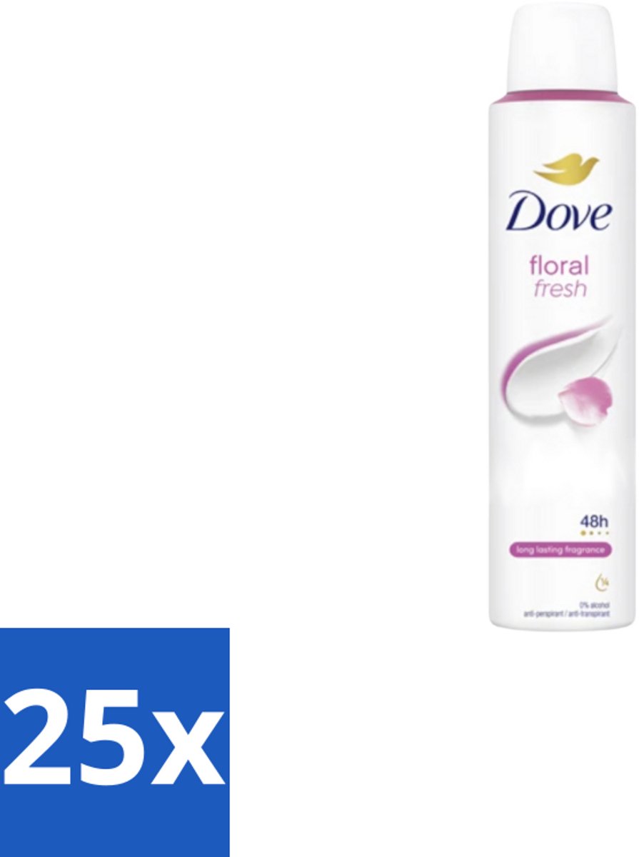 Dove – Deodorant Spray – Floral Fresh – 200 ml - Bulkverpakking - 25 stuks